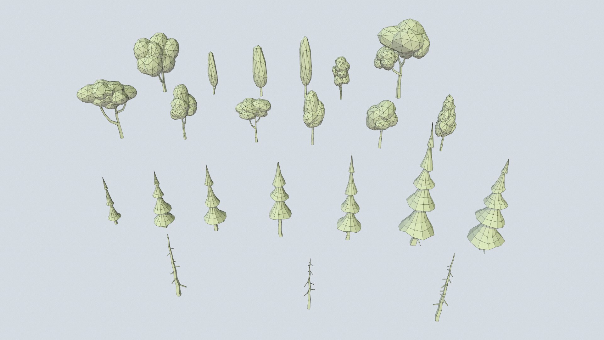 Low Poly Trees Model - TurboSquid 1721457