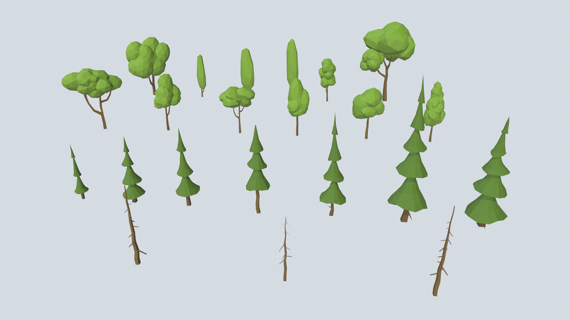 Low Poly Trees Model - TurboSquid 1721457