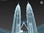 Petronas Towers Low poly