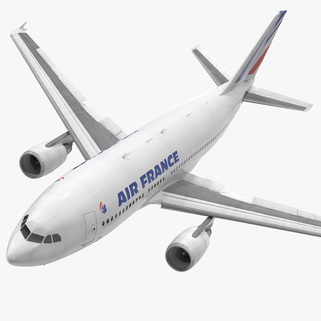 Airbus A310-300 Air France Rigged 3D Model 3D model preview