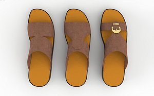 Mens Leather Sandals 3D model