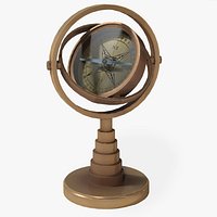 Antique Brass Gyroscopic Compass