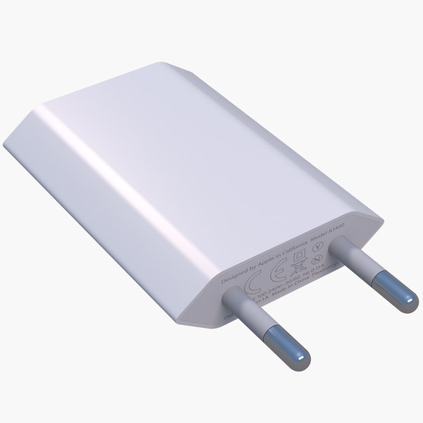 3D model apple 5w usb