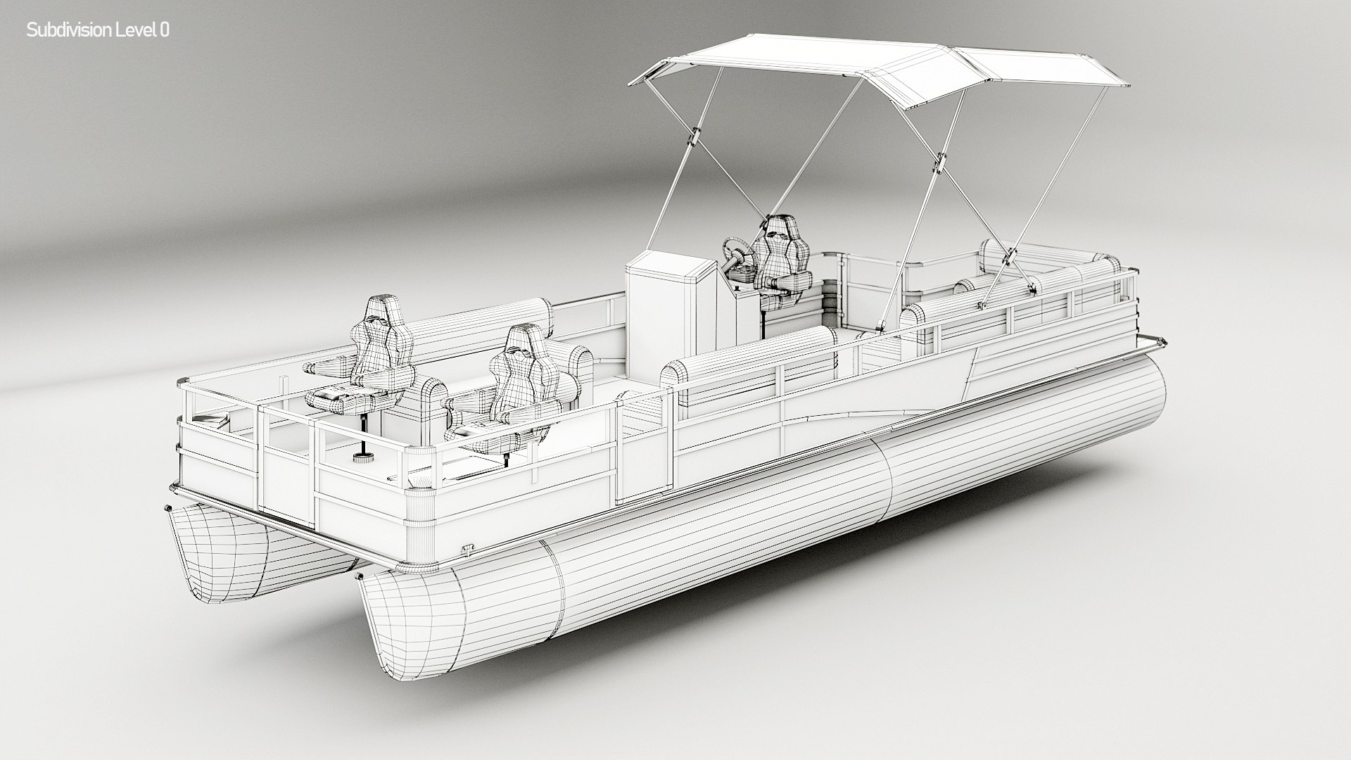 3D Model Pontoon Boat TurboSquid 2181629