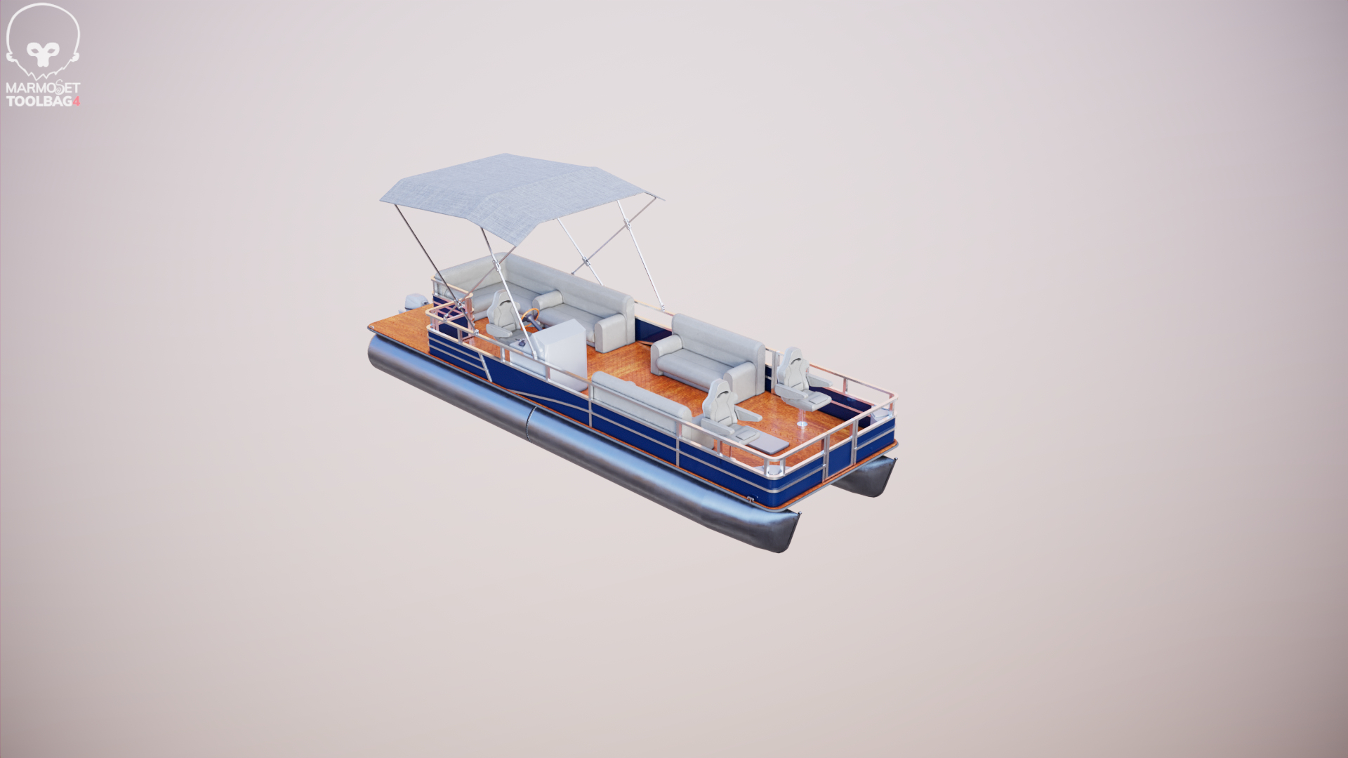 3D Model Pontoon Boat TurboSquid 2181629