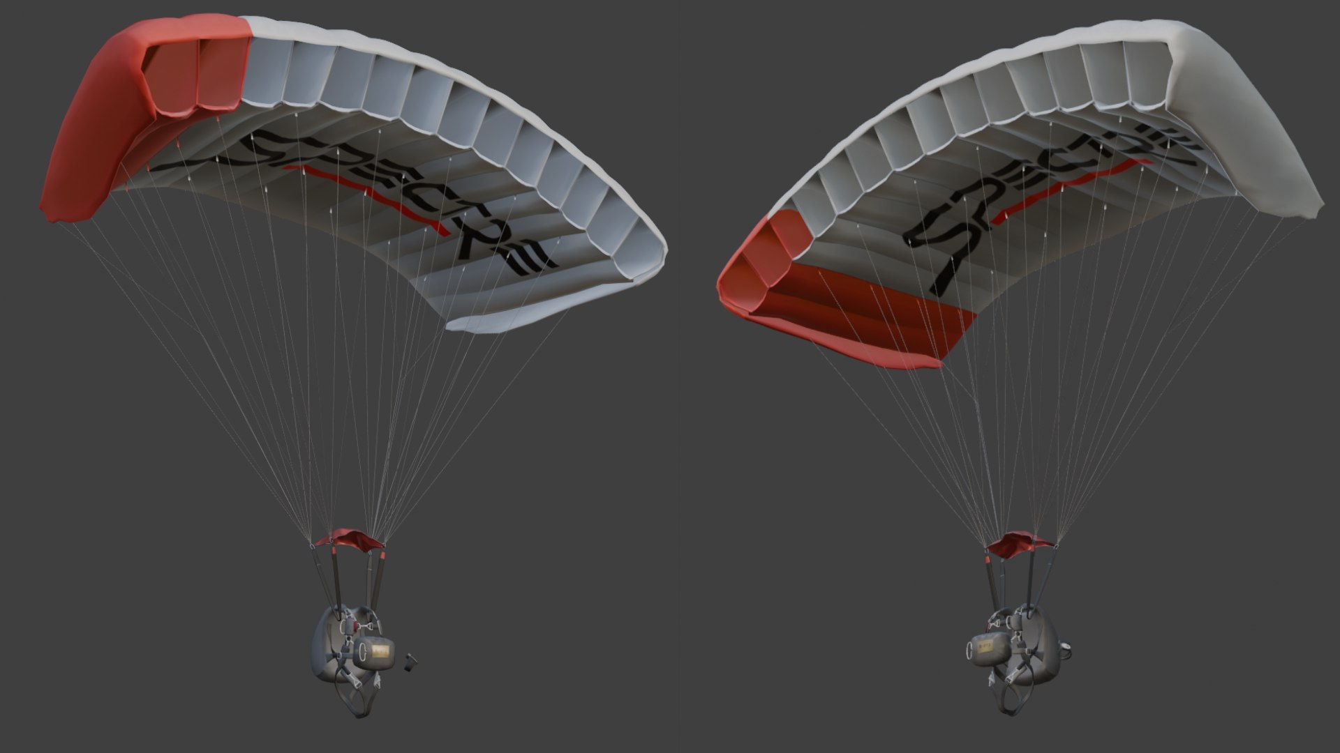 Rigged Parachute With Harness And Altimaters 3D Model - TurboSquid 2396666