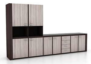 3d model of huge kitchen cabinet
