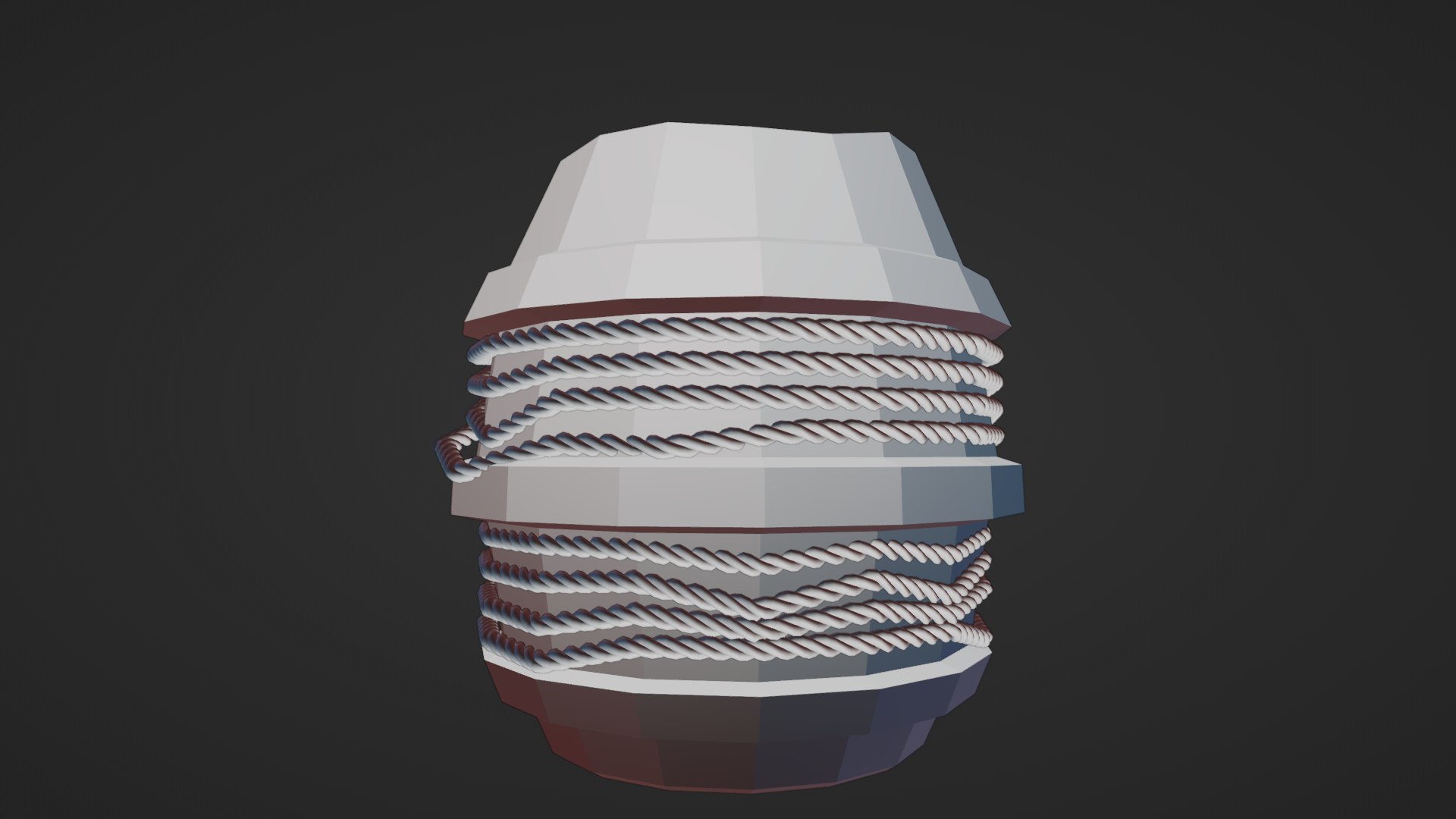 3D Wooden Barrel With Rope Model - TurboSquid 2181374