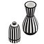 Vase en céramique blanc noir Scandi
