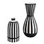 Vase en céramique blanc noir Scandi