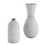 Vase en céramique blanc noir Scandi