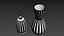 Vase en céramique blanc noir Scandi