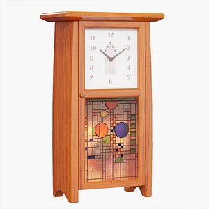 Deco Stained Glass Clock