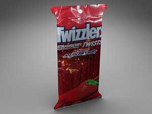 3d twizzlers licorice model