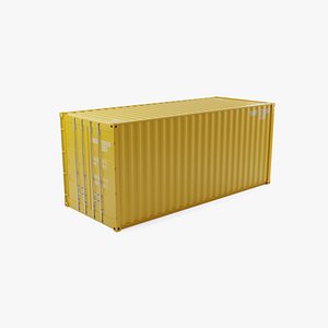20Ft Cargo Container - Yellow - Clean
