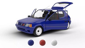 Peugeot 205 Rallye 1 3 1991 HQ 3d model 3D model