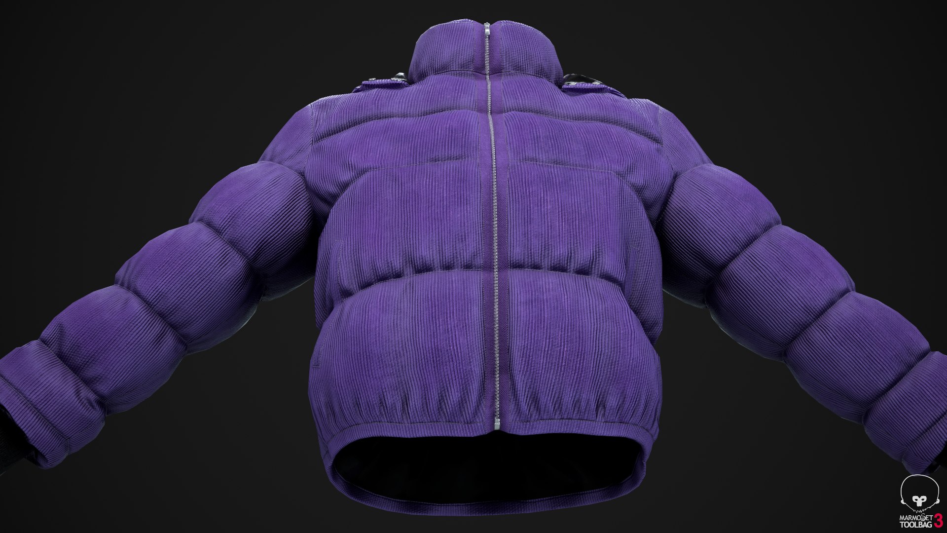 3D Purple winter jacket model https://p.turbosquid.com/ts-thumb/36/CcTvkt/8F/screenshot072/png/1630587067/1920x1080/fit_q87/1cbd02dd8bce82b327d95f3d7d6ecc50063e76b7/screenshot072.jpg