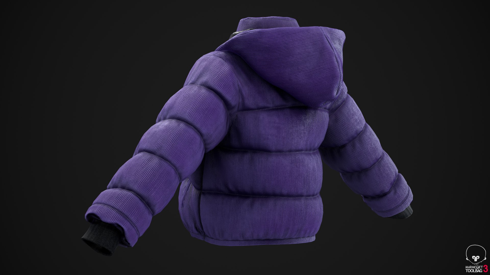 3D Purple winter jacket model https://p.turbosquid.com/ts-thumb/36/CcTvkt/h4/screenshot053/png/1630587056/1920x1080/fit_q87/9597d69648118d7bebd8dbb8d236eac72c928dd1/screenshot053.jpg
