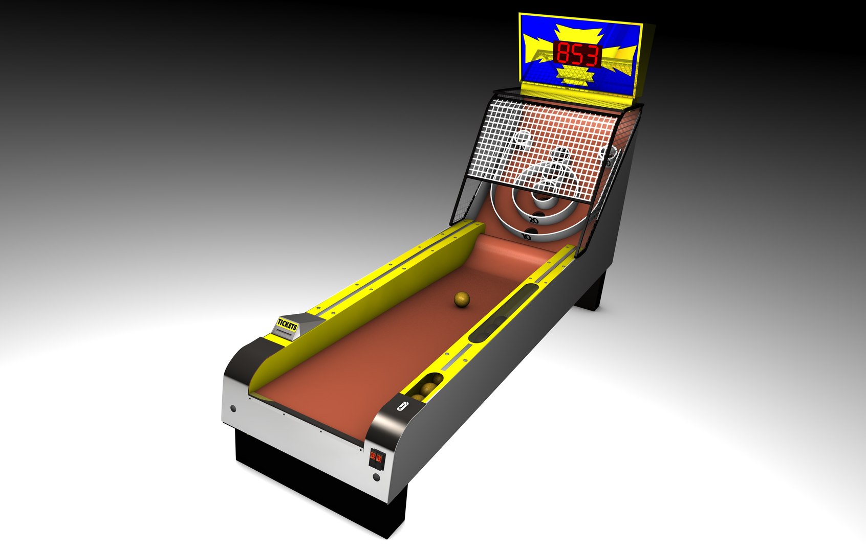 3d skeeball balls model