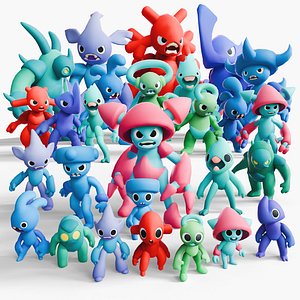3D Cartoon Monsters Pack 08