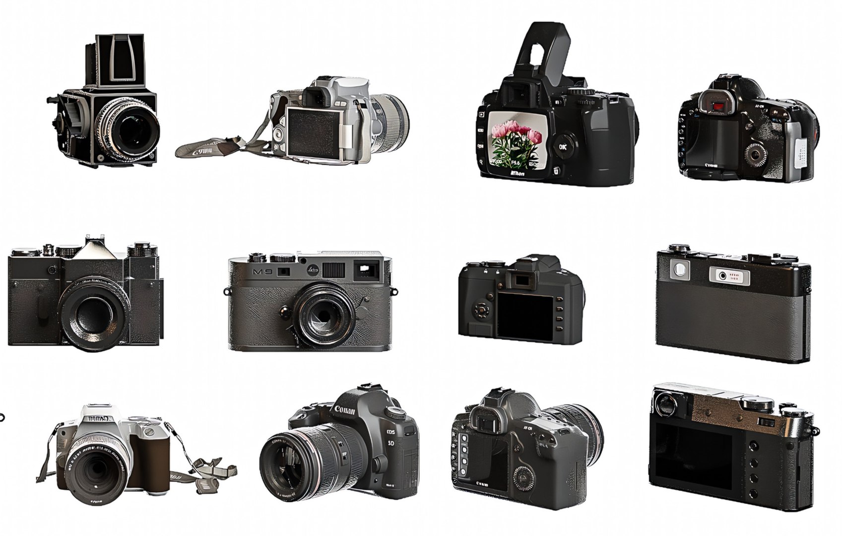 Digital Cameras Collection Lens Mirrorless Digital Camera Model ...