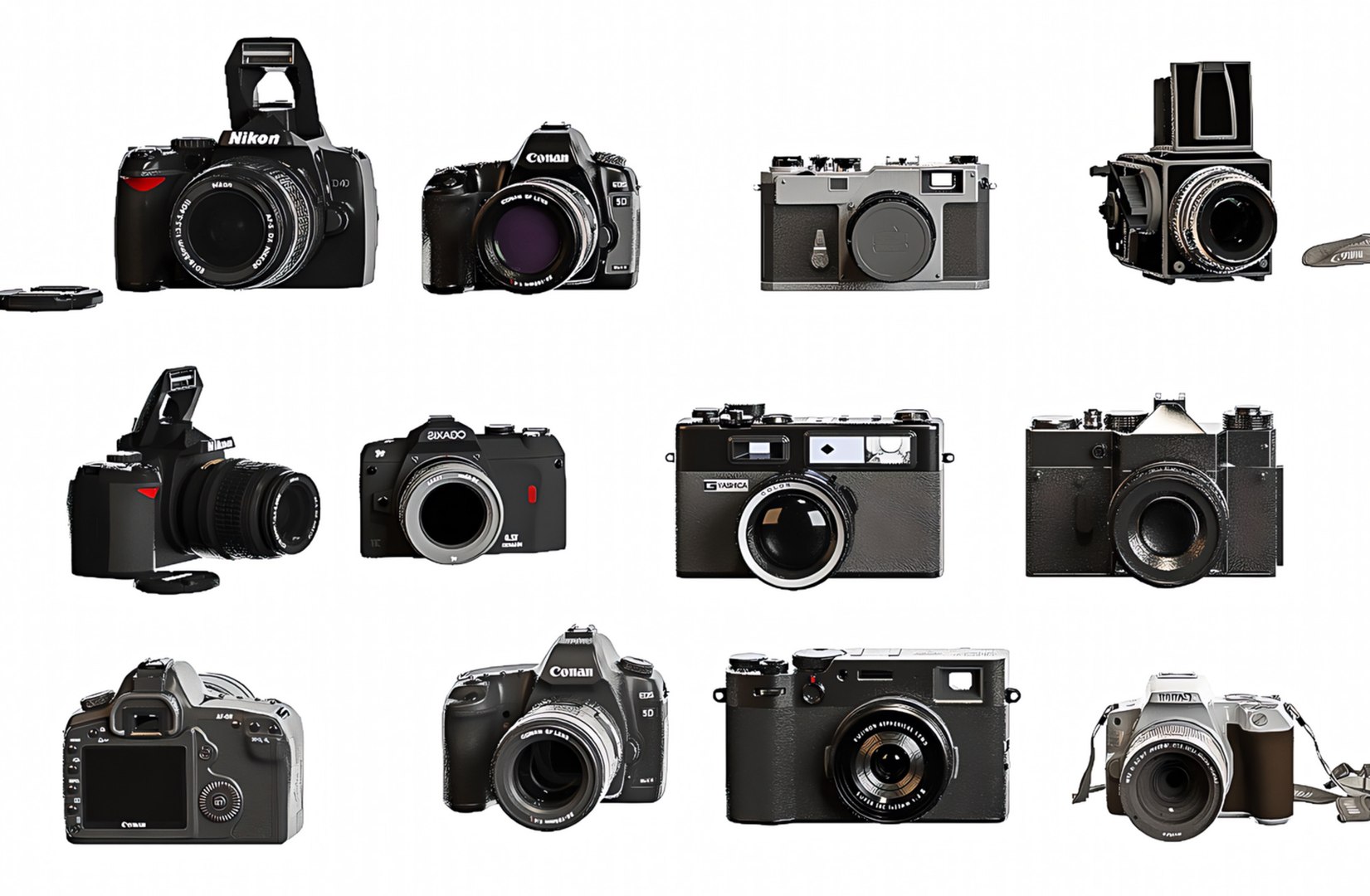 Digital Cameras Collection Lens Mirrorless Digital Camera Model ...