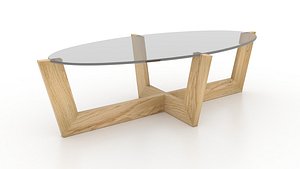 3d model viesso ablo oval coffee table