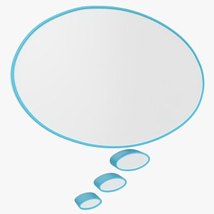 3D Thought Speech Bubble
