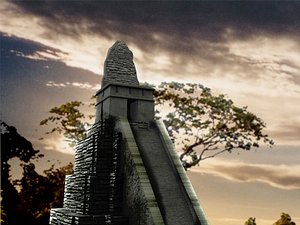 mayan pyramid tikal zipped max