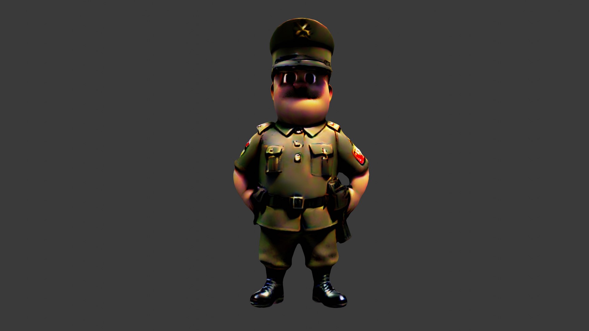 3D Model World War II Fat Soldier - TurboSquid 2127013