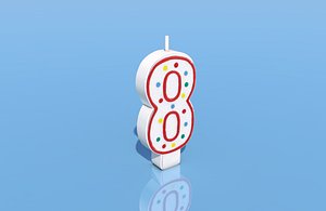 birthday 8 candle 3D model