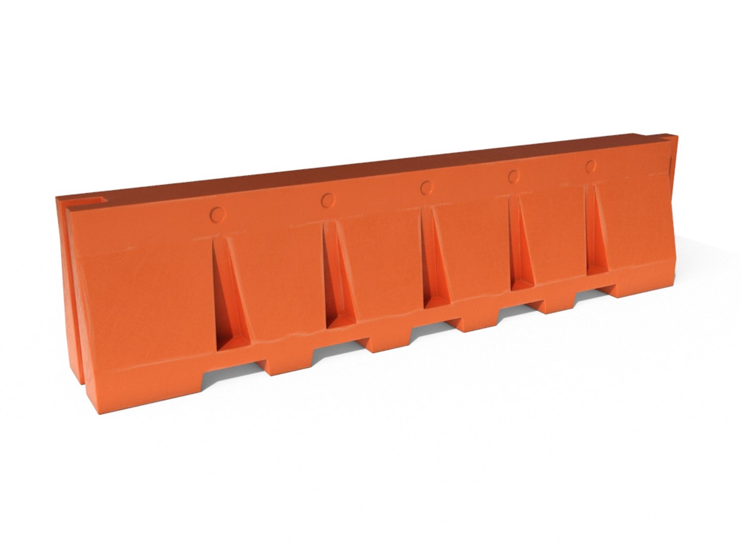 Plastic Barricade Modeled 3d 3ds