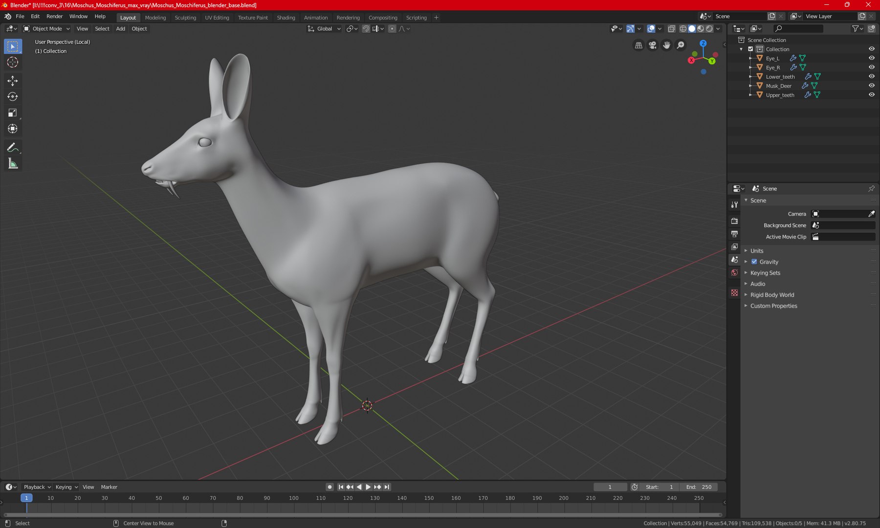 Moschus Moschiferus 3D model - TurboSquid 2181282
