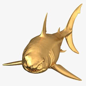 great white shark gold model