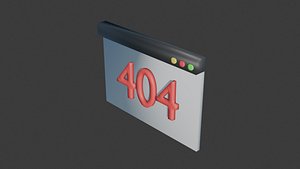 website 404 error icon 3D