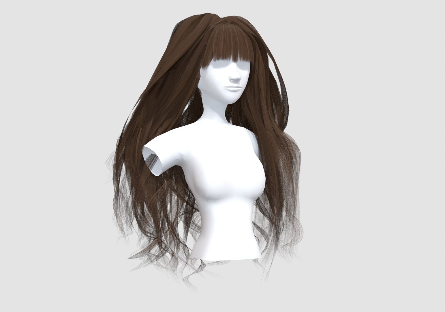Thick Bangs Hairstyle 3D - TurboSquid 1939532