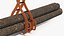 Log Handling Tongs with Multiple Trunks 3D
