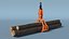 Log Handling Tongs with Multiple Trunks 3D