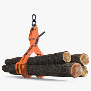 Log Handling Tongs with Multiple Trunks 3D