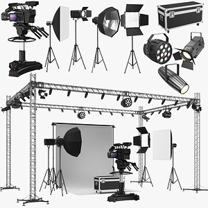 3D Full Photography Equipment Collection model
