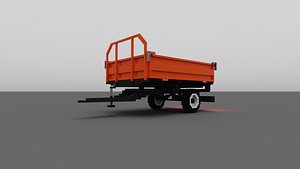 3D model voxel dump truck vox