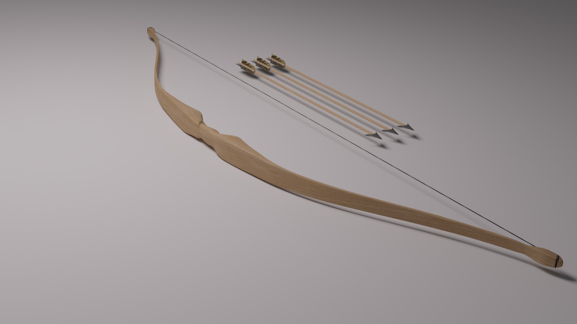 3D Recurve Bow And Arrow Model TurboSquid 1782940