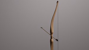 3D Recurve Bow and Arrow model