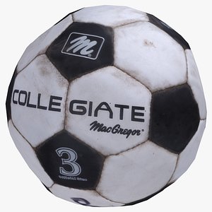 3D old soccer ball