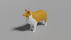 3D model animal mammal dog