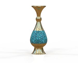 Flower pot Persian Art of Firuzehkubi 3D model