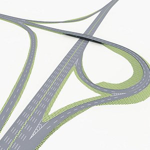 highway road way 3d model
