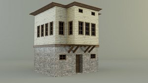3D old building model model