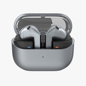 3D Samsung Galaxy Buds 3 Pro Silver model