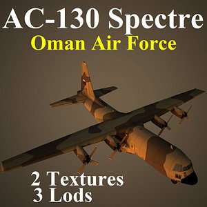 ac-130 spectre oma 3d max